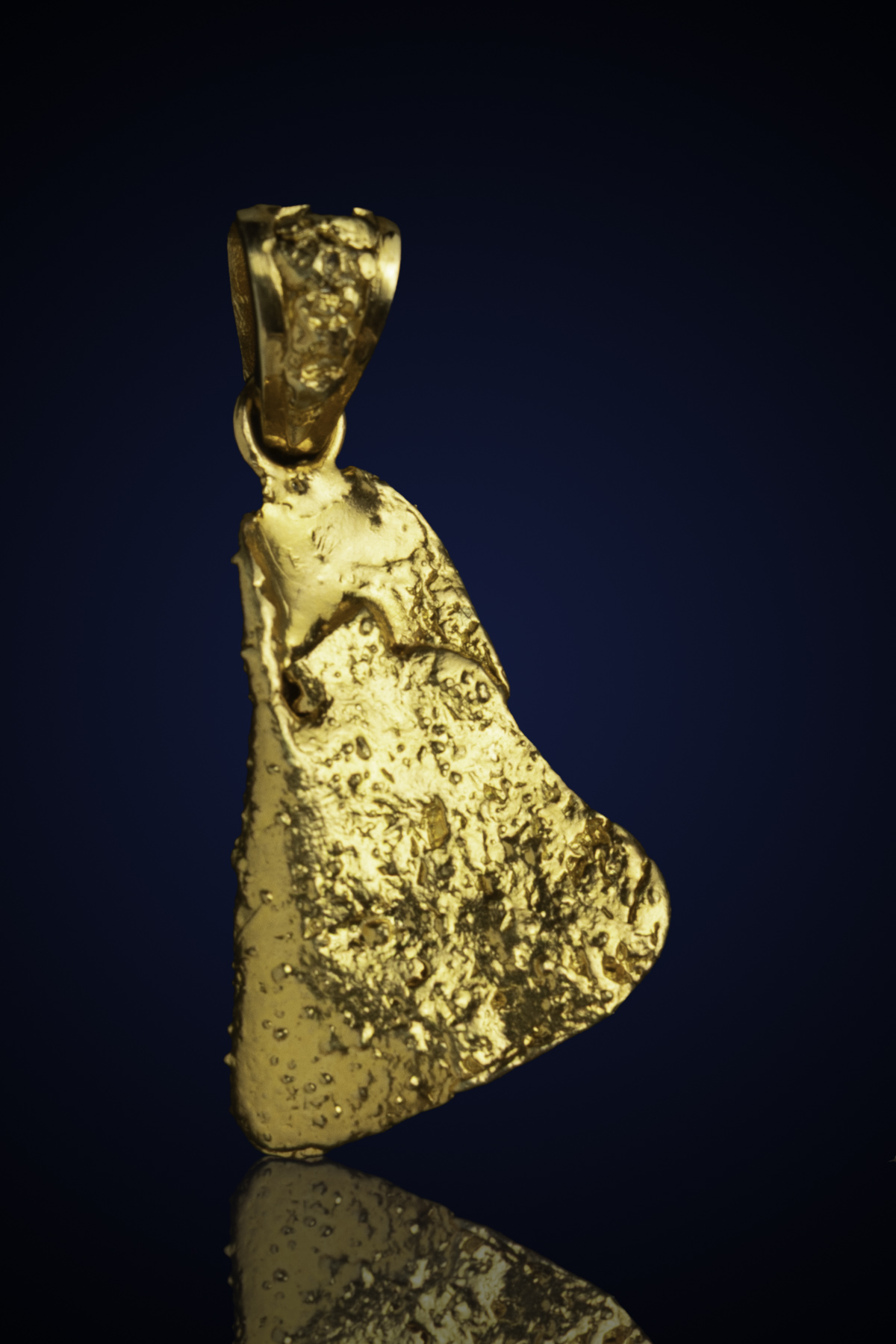 (image for) Beautifully Textured Natural Gold Nugget Pendant - Alaska - 9.57 grams